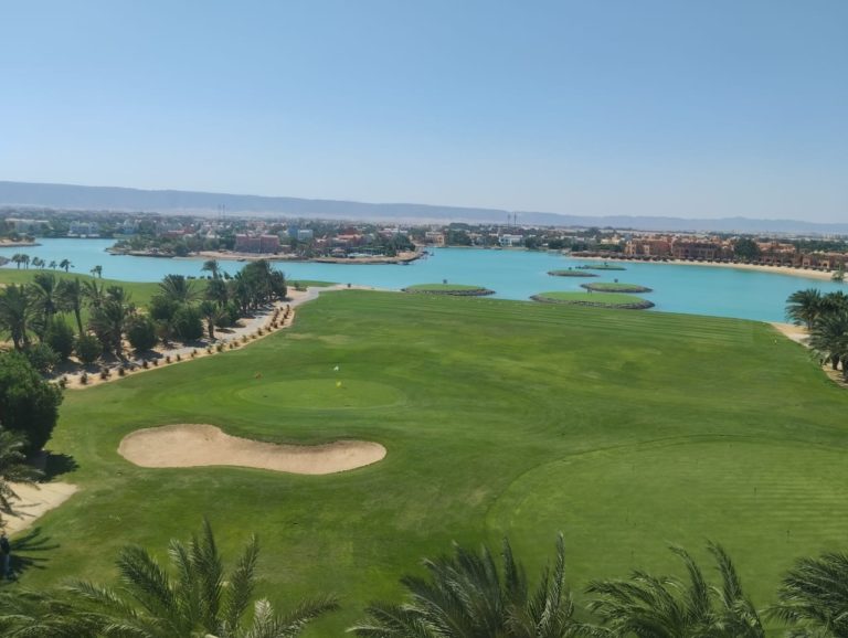view from the observation deck in El Gouna